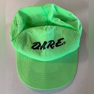 Vintage D.A.R.E. Neon Green Ball Cap